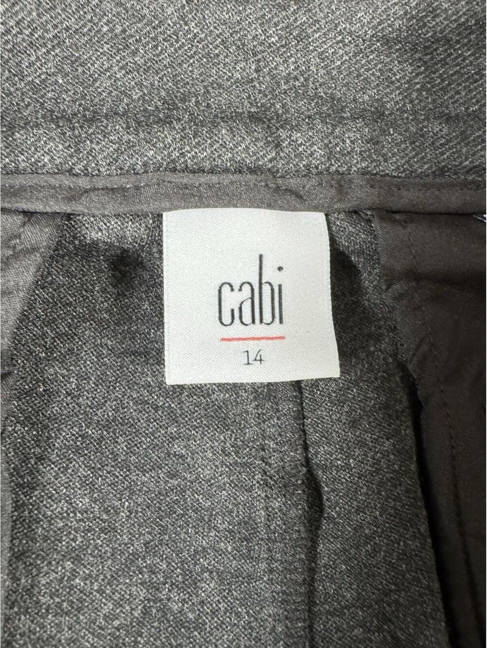 CAbi Womens Dress Pants Trousers Wide Leg Flat Front Dark Gray Size 14 - Picture 4 of 9